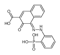 3-oxo-4-[(2-phosphonophenyl)hydrazinylidene]naphthalene-2-carboxylic acid Structure