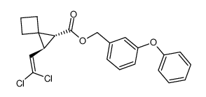 (+-)-cis-3-Phenoxybenzyl-2-(2,2-dichlorvinyl)-3-spirobutancyclopropan-1-carboxylat结构式