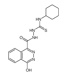 4-oxo-3,4-dihydro-phthalazine-1-carboxylic acid N'-(cyclohexyl-thiocarbamoyl)-hydrazide Structure