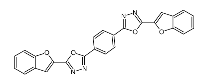 2-(1-benzofuran-2-yl)-5-[4-[5-(1-benzofuran-2-yl)-1,3,4-oxadiazol-2-yl]phenyl]-1,3,4-oxadiazole Structure