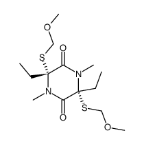 3r,6c-diethyl-3,6t-bis-methoxymethylsulfanyl-1,4-dimethyl-piperazine-2,5-dione Structure