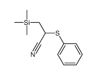 2-phenylsulfanyl-3-trimethylsilylpropanenitrile结构式