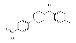 [2-methyl-4-(4-nitrophenyl)piperazin-1-yl]-(4-methylphenyl)methanone结构式