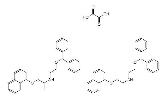 N-(2-benzhydryloxyethyl)-1-naphthalen-1-yloxypropan-2-amine,oxalic acid结构式