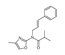 N-(4-methyl-oxazol-2-yl)-N-(3-phenyl-allyl)-isobutyramide结构式