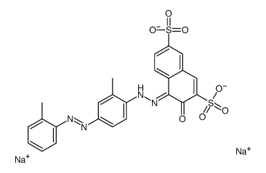 disodium 3-hydroxy-4-[[2-methyl-4-[(o-tolyl)azo]phenyl]azo]naphthalene-2,7-disulphonate Structure