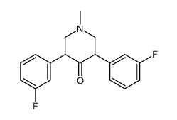 3,5-bis(3-fluorophenyl)-1-methylpiperidin-4-one结构式