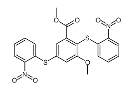 methyl 3-methoxy-2,5-bis[(2-nitrophenyl)sulfanyl]benzoate Structure