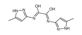 N,N'-bis(5-methyl-1H-pyrazol-3-yl)oxamide结构式