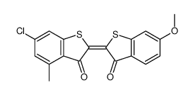 6-chloro-2-(6-methoxy-3-oxobenzo[b]thien-2(3H)-ylidene)-4-methylbenzo[b]thiophene-3(2H)-one Structure