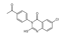 3-(4-Acetylphenyl)-6-chloro-2,3-dihydro-2-thioxoquinazolin-4(1H)-one结构式