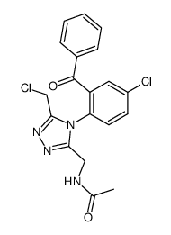 2-[3-(acetylamino-methyl)-5-chloromethyl-[1,2,4]triazol-4-yl]-5-chloro-benzophenone Structure