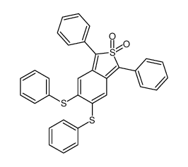 1,3-diphenyl-5,6-bis(phenylsulfanyl)-2-benzothiophene 2,2-dioxide结构式