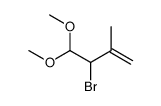 3-bromo-4,4-dimethoxy-2-methylbut-1-ene结构式