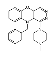 10-Benzyl-1-(4-methyl-1-piperazinyl)-7-nitro-10H-pyridazino[4,5-b][1,4]benzoxazine结构式