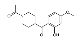 4-(N-Acetyl)piperidinyl 2-(5-Methoxy)phenol Ketone结构式