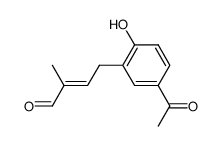 4-Hydroxy-3-<3'-methyl-4'-oxo-2'(E)-butenyl>acetophenon Structure