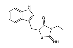 3-ethyl-2-imino-5-indol-3-ylmethyl-thiazolidin-4-one结构式