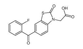 2-[6-(2-fluorobenzoyl)-2-oxo-1,3-benzothiazol-3-yl]acetic acid Structure