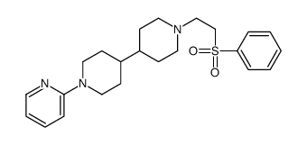 2-[4-[1-[2-(benzenesulfonyl)ethyl]piperidin-4-yl]piperidin-1-yl]pyridine结构式