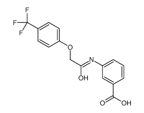 3-[[2-[4-(trifluoromethyl)phenoxy]acetyl]amino]benzoic acid Structure
