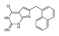4-chloro-6-(naphthalen-1-ylmethyl)-7H-pyrrolo[2,3-d]pyrimidin-2-amine结构式