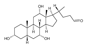 3α,7α,12α-trihydroxy-5β-cholan-24-al Structure