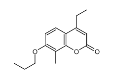 4-ethyl-8-methyl-7-propoxychromen-2-one Structure