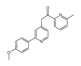 2-[2-(4-methoxyphenyl)-pyridin-4-yl]-1-(6-methyl-pyridin-2-yl)-ethanone结构式