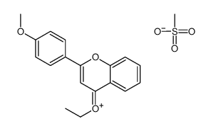 ethyl-[2-(4-methoxyphenyl)chromen-4-ylidene]oxidanium,methanesulfonate结构式