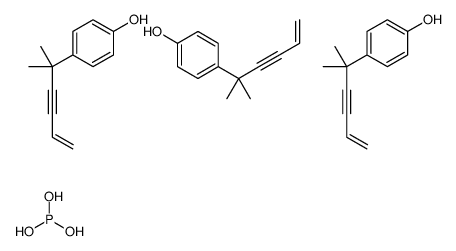 4-(2-methylhex-5-en-3-yn-2-yl)phenol,phosphorous acid Structure