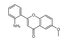 4H-1-Benzopyran-4-one,2-(2-aminophenyl)-6-methoxy-(9CI)结构式