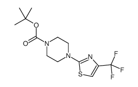 tert-butyl 4-[4-(trifluoromethyl)-1,3-thiazol-2-yl]piperazine-1-carboxylate Structure