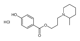 3-(2-methylpiperidin-1-ium-1-yl)propyl 4-hydroxybenzoate,chloride结构式
