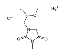 chloro-[2-methoxy-3-(3-methyl-2,4-dioxoimidazolidin-1-yl)propyl]mercury结构式