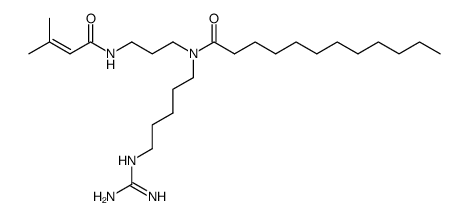 N-[5-[(Aminoiminomethyl)amino]pentyl]-N-[3-[(3-methyl-1-oxo-2-butenyl)amino]propyl]dodecanamide picture