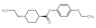 反-4-丙基环己烷甲酸4-乙氧基苯酯结构式