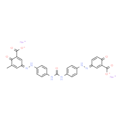 disodium 5-[[4-[[[[4-[(3-carboxylato-4-hydroxyphenyl)azo]phenyl]amino]carbonyl]amino]phenyl]azo]-3-methylsalicylate Structure