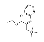 ethyl (E)-3-phenyl-2-(trimethylsilylmethyl)prop-2-enoate结构式