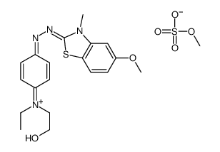 2-[[4-[ethyl(2-hydroxyethyl)amino]phenyl]azo]-5-methoxy-3-methylbenzothiazolium methyl sulphate Structure