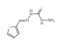 1-amino-3-(thiophen-2-ylmethylideneamino)thiourea结构式