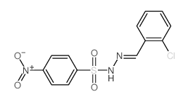 Benzenesulfonic acid,4-nitro-, 2-[(2-chlorophenyl)methylene]hydrazide structure