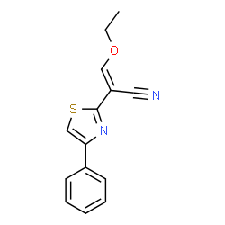 3-ethoxy-2-(4-phenyl-1,3-thiazol-2-yl)prop-2-enenitrile Structure