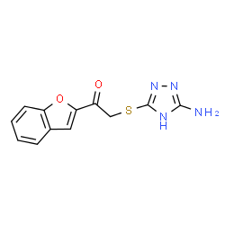 2-[(5-amino-4H-1,2,4-triazol-3-yl)sulfanyl]-1-(1-benzofuran-2-yl)ethanone结构式
