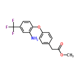 Methyl {4-[2-amino-4-(trifluoromethyl)phenoxy]phenyl}acetate结构式