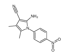 2-Amino-4,5-dimethyl-1-(4-nitrophenyl)-1H-pyrrole-3-carbonitrile结构式