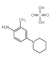 2-methyl-4-(1-piperidyl)aniline; sulfuric acid Structure