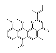 (1'E)-5-methyl-2-(1'-methyl-1'-propenyl)-7,11,12-trimethoxy-4H-anthra[1,2-b]pyran-4-one Structure