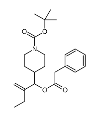 1-Boc-4-(2-Methylene-1-phenylacetoxybutyl)piperidine结构式