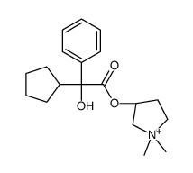 [(3R)-1,1-dimethylpyrrolidin-1-ium-3-yl] (2R)-2-cyclopentyl-2-hydroxy-2-phenylacetate Structure